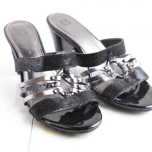 Anne Klein Black Sandal Heels - Picture 6 of 9